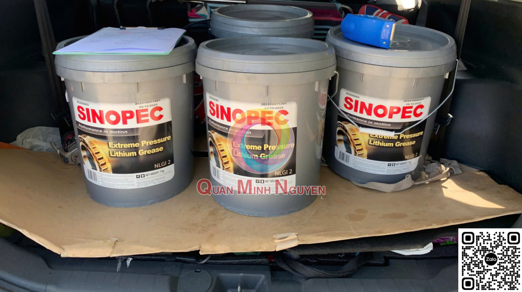 Mỡ bò SINOPEC LITHIUM EP GREASE NLGI 2 ( 17KG )