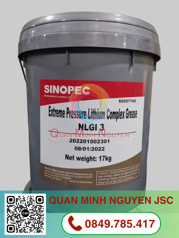 SINOPEC LITHIUM COMPLEX EP GREASE 1,2,3