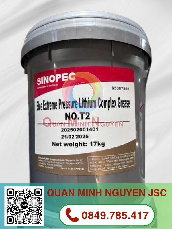 SINOPEC BLUE LITHIUM COMPLEX EP GREASE NO.T2