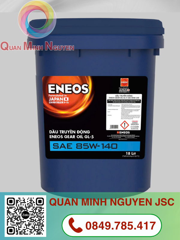 Dầu cầu ENEOS GEAR OIL 85W140 GL-5 18L