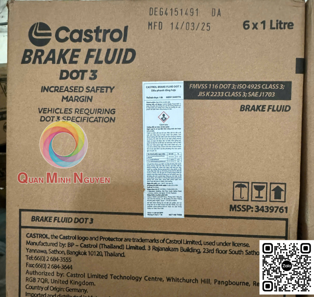 Dầu phanh Castrol Brake Fluid DOT 3